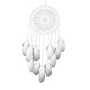 White Handmade Lace Dream Catcher Feather Bead Hanging Decoration Ornament
