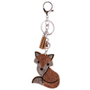 Diamante Animal Eye Pendant Metal Keyring Bag Decoration Size 2--9.5x6.5x1cm
