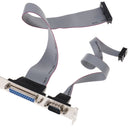 1Pc serial DB9 COM with parallel DB25 LPT to 10/26pin IDC ribbon cable bracketMO