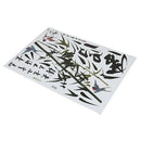 Chinese Style Calligraphy and Painting Bamboos Birds Wall Decals, Living Ro