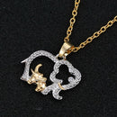 Chic Mother's Day Crystal Elephant Pendant Necklace Chain Charm Gift for her Mom