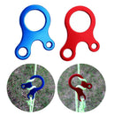 2x Quick Knot Tent Rope Fastener Buckle 3 Holes Antislip Hook Outdoor Tightener