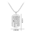 Dog Tag Dad Mom Engrave Letter Stainless Steel Pendant Love Family Necklace JR