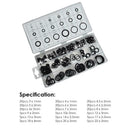 225pcs Rubber O-Ring Washer Seals Watertightness Assortment Different Size