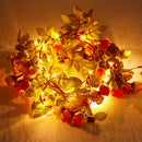 Christmas LED String Light Rose Flower Vine Leaves Wreath Wedding Decoration