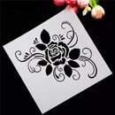 2pcs Rose flower Shape Cake Stencils Environmental Plastic Spray Cake Mould  Z
