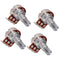 Set of Four (4X) 25K LONG Split Shaft Audio Taper Low Friction Potentiometers