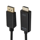 HDMI Cable 6 Feet 4K X 2K DisplayPort / Mini DP Male A HDMI Adapter Black
