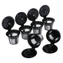 6Pcs Reusable K Cups for Keurig K200, K300, K400, K500,  Black