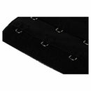 4pcs Lady Dual Row 4 Hooks Stretch Bra Strap Extenders Black Q8W9