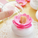 Hot Chic Lotus Flower Cotton Bud Holder Toothpick Case Cotton Swab Box Home V4V4