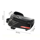 Rainproof Bicycle Bike Top Tube Bag Touchscreen Phone Bag with Dual Zippers