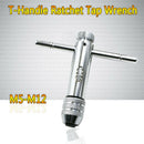 Adjustable M5-M12 T-Handle Ratchet Tap Wrench Machinist Tool Reversion with