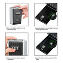 Lock Box 4 Digit Combination Waterproof Box Aluminum Alloy Weather Resistan