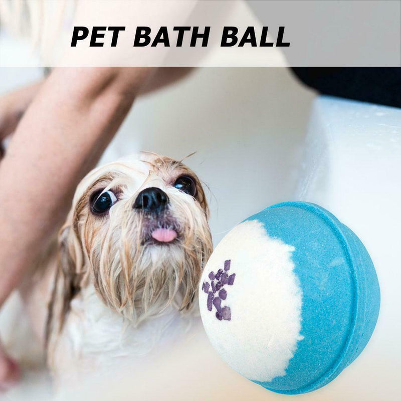 Pet Shampoo Cleaning Bath Salt Ball SPA Remove Odor Hair Smooth for Cat Dog
