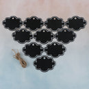 10x Mini wooden wedding blackboard chalkboard hanging message number party dec3C