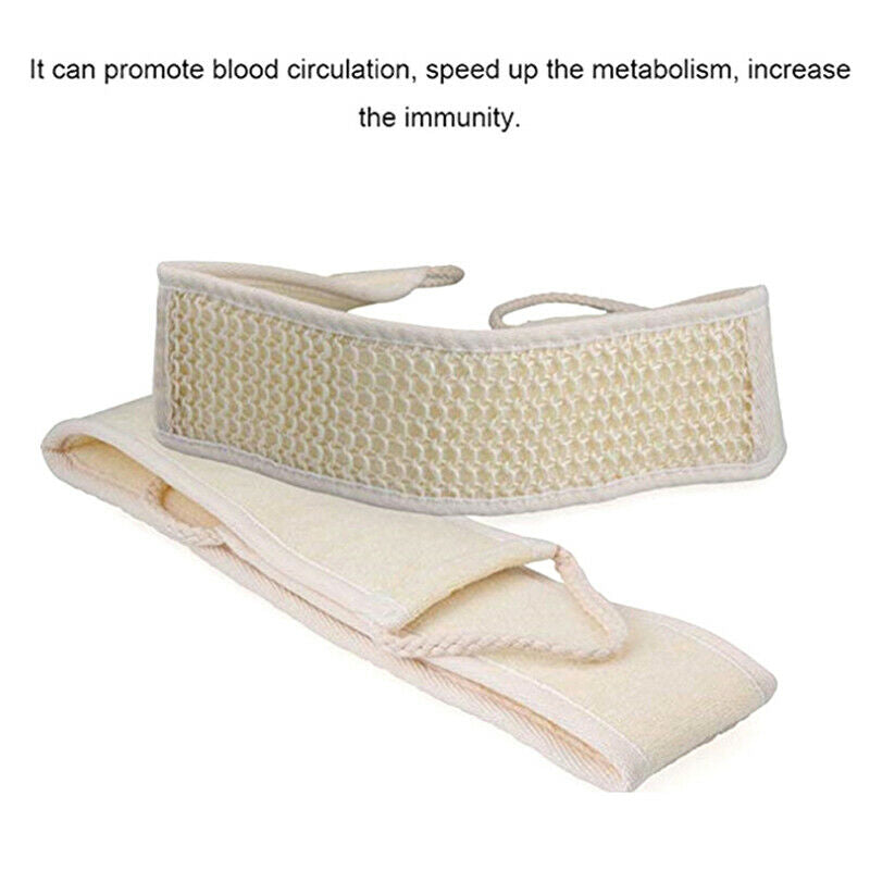 Long Back Towel Rubbing Bath Brush Double Sided Exfoliating Scrubber Skin Ca Hn