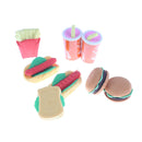 8PCS Plastic Children Kids Hamburger Chips Cola Food Pretend Role Play Set  ME