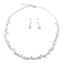 Bridal Jewelry Set Rhinestone Diamante Necklace Earrings