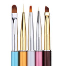 Monja Nail Art French Metal Handle Stripe Lined Lining Image Brush Acrylic  I7E9