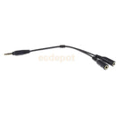 1 Male to 2 Female 3.5mm Audio Y Splitter Headphone Cable Cord for Computer