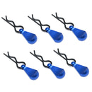 6pcs Metal Body Clip Pins with Pull Tabs for 1/8 1/10 RC Truck Buggy Crawler