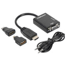 CableDeconn F0101 HDMI to VGA Adapter Micro/Mini HDMI to HDMI Converter