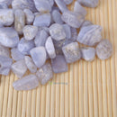 100g Natural Blue Lace Agate Gravel Quartz Crystal Rock Chips Degaussing Decor