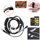 3.5mm Adjustable Throat Mic Microphone Covert Acoustic Tube Earpiece Headse