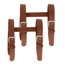 2x Heavy Duty Leather Strap Sling Belt Travel Rug Yoga Mat Picnic Blanket Holder