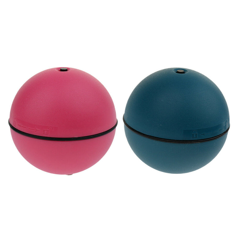 2 Pcs Cat Pet Electronic Rolling Ball Automatic Interactive Toys Blue/Red