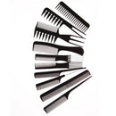 10Pcs Black Pro Salon Hair Styling Hairdressing Plastic Barbers Brush Combs