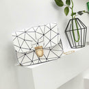 Geometric Irregular Print Shoulder Handbags Women PU Leather Crossbody Bags