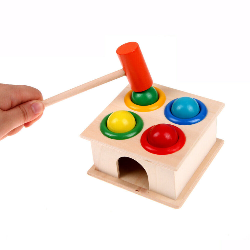 Wooden Ball Hammer Box Children Early Learning Educational Toys