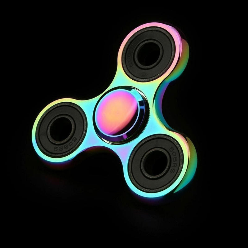 Rainbow-Durable Stainless Steel Fidget Spinner Toys Metal Material Hand Spinner