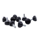 10pcs 6x15mm Male Threaded 22mm Dia Plastic Thumb Screw Knurled Knob