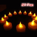 24 Flickering Candle Set Runs on Batteries Flickers Candle Battery Operated