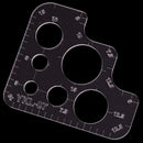 Diy handmade leather tool R ruler round corners full size acrylic template JR