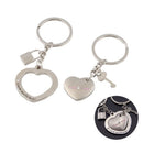 1 Pair Awesome Love Heart Lock Key*Chain Ring Keyring Keyfob Lover Couples Cy