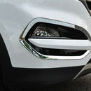 For Hyundai Tucson 2016 2017 2018 ABS Chrome Front Fog Light Lamp Cover Tri D1O6