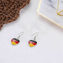 St. Leonhard Merchandise: Heart shaped earrings "Germany" (Earrings Germany I7C5