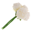 5Pc Wedding Bouquet Handmade Peony Floral Bridal Hydrangea Decors Milk White