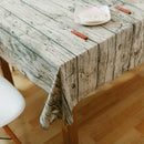 Wood Grain Pattern Decorative Table Cloth Cotton Linen Tablecloth Dining Ta