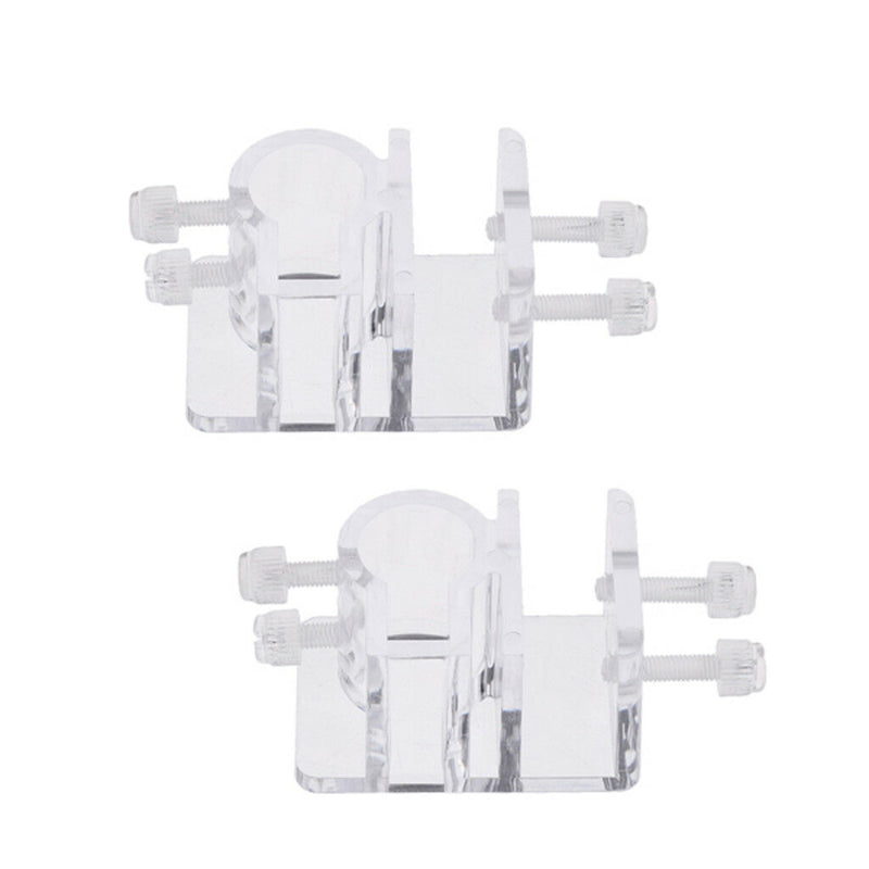 2Pcs Aquarium Acrylic   Tank Outflow Inflow Pipe Water Hose Clip Holder
