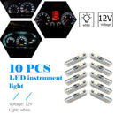 10pcs Car T5 3 LED SMD 3528 LED Light Bulbs for Instrument Cluster Lamp