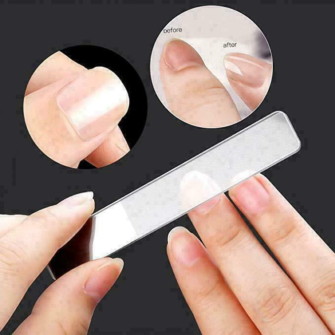 Professional Nano Polished Glass Nail File Transparent Shiner Grinding Sand Y2D9