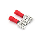 20Pcs 6.3mm Insulated Female Spade Terminal Crimp Wire Connector 22-18AWG Red Z