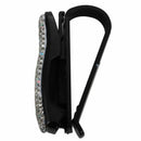 Auto Fastener Clip White Rhinestone Diamond Car Sun Visor Glasses Sunglasse