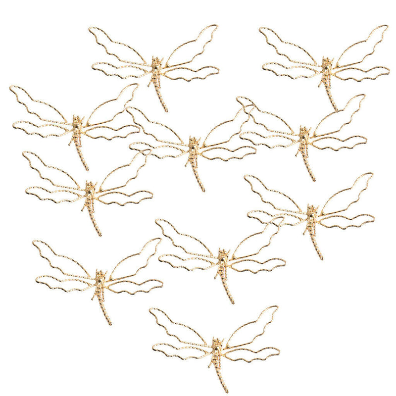 10 Pieces Alloy Butterfly Dragonfly Brooches Pins DIY Wedding Decor Used for