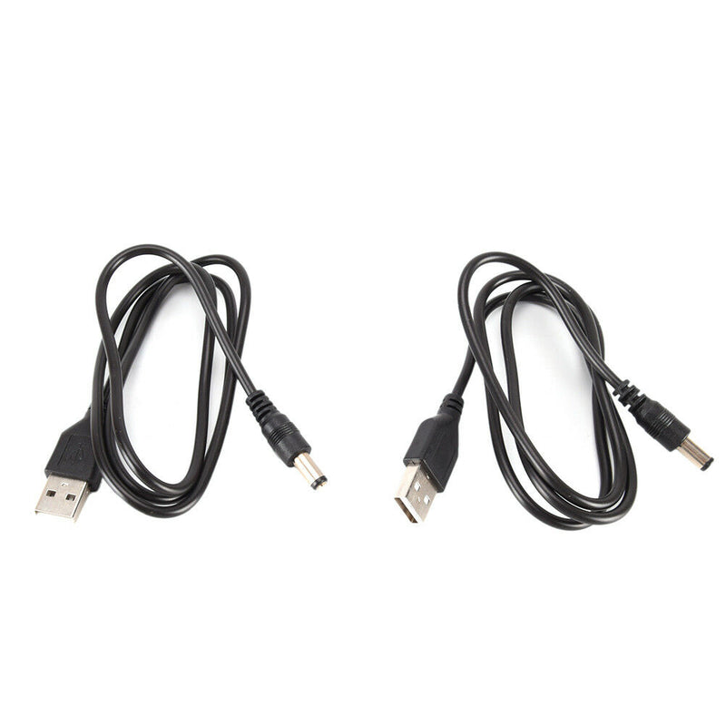 2pcs USB to DC5.5 * 2.1mm Power Cord USB to DC5.5 DC Cable Copper Charging L Ew
